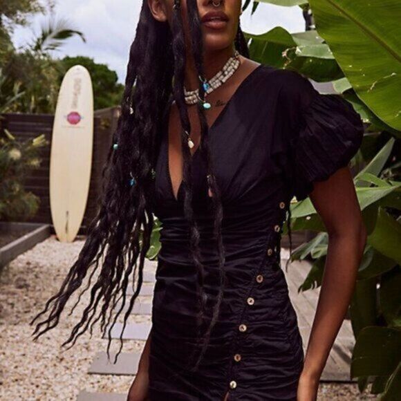 Free People Tastemaker Mini Buttondown Dress L - Picture 1 of 4